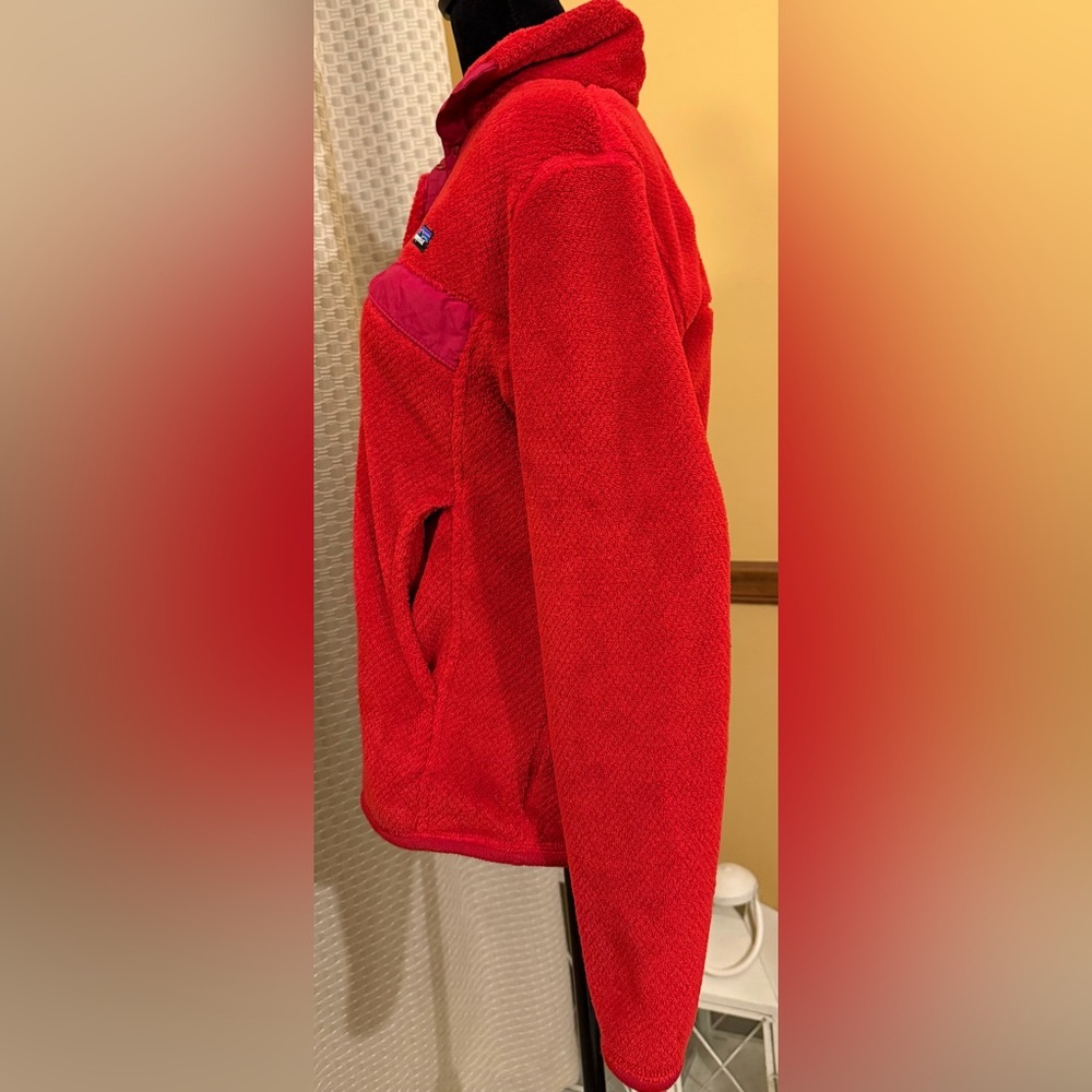 Patagonia Re-Tool Snap T Red Plush Fleece Pullover - Picture 5 of 8